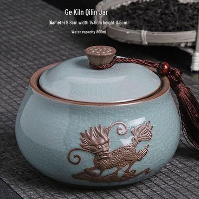 Керамическая банка для хранения чая Гэяо