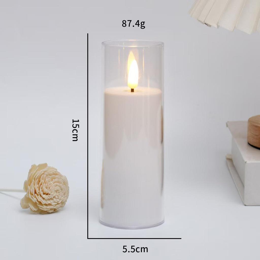 Acrylic LED Candle Atmosphere Light with Remote - Ideal for Romantic Birthday and Party Decorations.