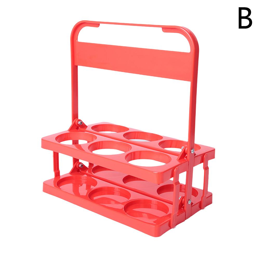 Portable Foldable Plastic Beer Rack Durable Cup Organizer Wine Rack Beer Bottle Holder Beverage Basket Reusable Cocktail Rack