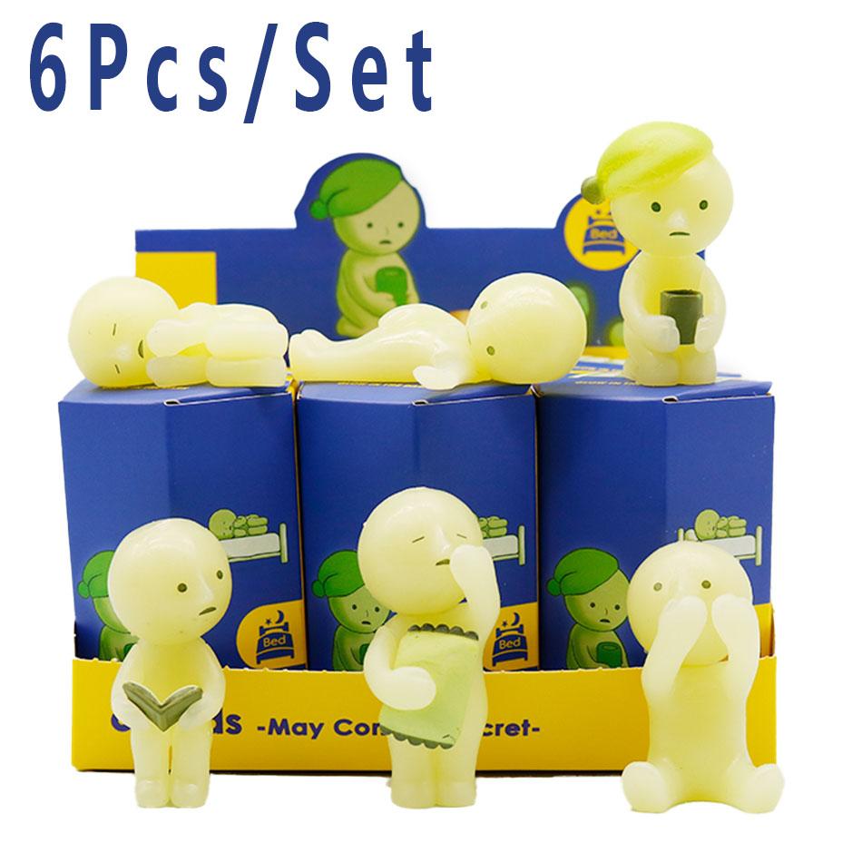 Новые 5 видов SMIK Серия Multiple Кукла Ночной зеленый Слепая коробка Экшн-фигурки Украшение Настольная модель Игрушка на Рождественский подарок