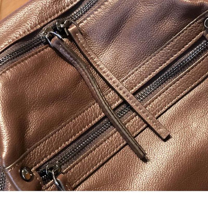 Johnature Высококачественная сумка на плечо из натуральной кожи, женский рюкзак, винтажный рюкзак большой емкости из мягкой яловой кожи, дорожный рюкзак