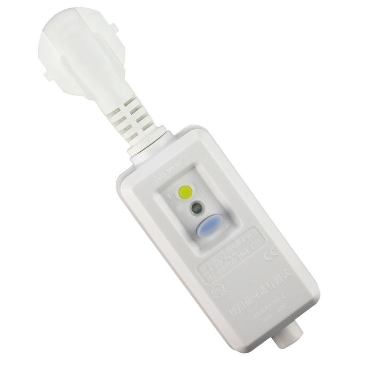 220V 240V White GFCI Leakage Protection Safety RCD Socket Adaptor Home Circuit Breaker Cutout Powers Trip Switch 16A EU Plug