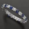 Модное женское кольцо Hecheng с синим цирконием и паве — ювелирные изделия в европейском и американском стиле.