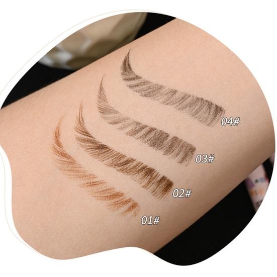 Карандаш для бровей, 4 микро-вилки, аппликатор, водостойкая натуральная долговечная ручка для контурирования бровей, подводка для женщин, инструменты для макияжа