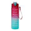 Gradient Color 800ml Sports Water Bottle with Pop-up Lid and Straw