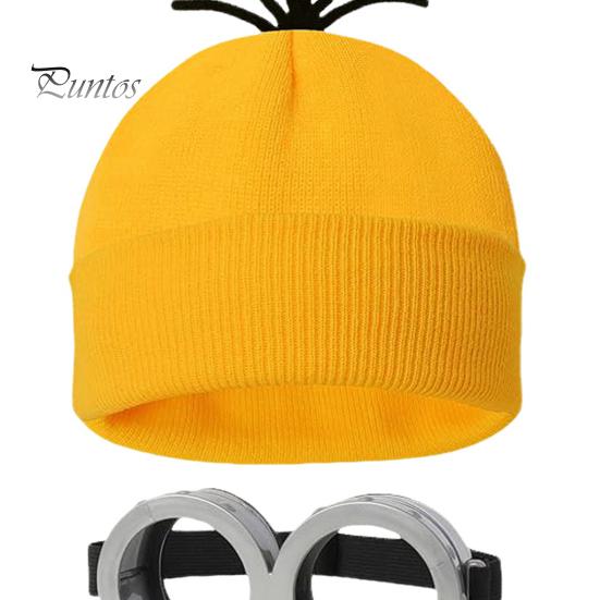 1 комплект шляпа очки набор желтая шапочка мультяшный персонаж косплей аксессуары один размер стимпанк очки костюм на Хэллоуин