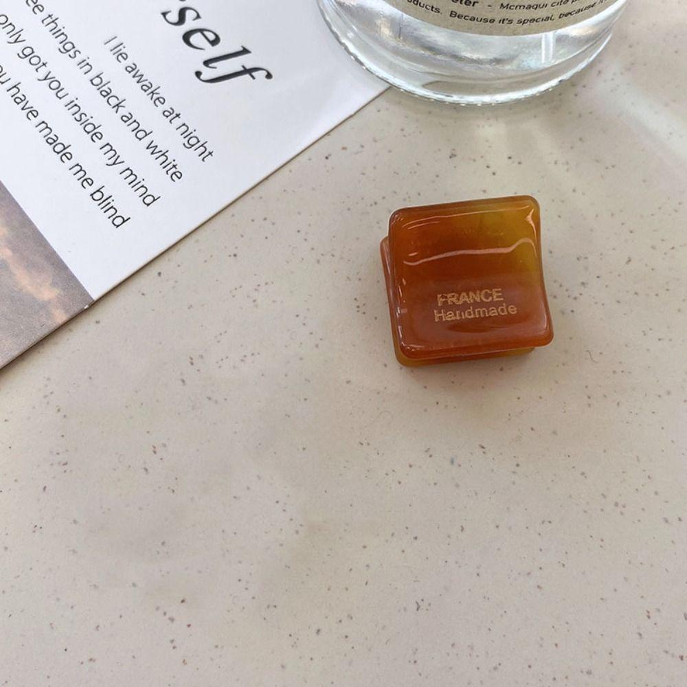 Hair Grab Clip Acetate Hair Clips Square Mini Hair Claw Retro   Daily
