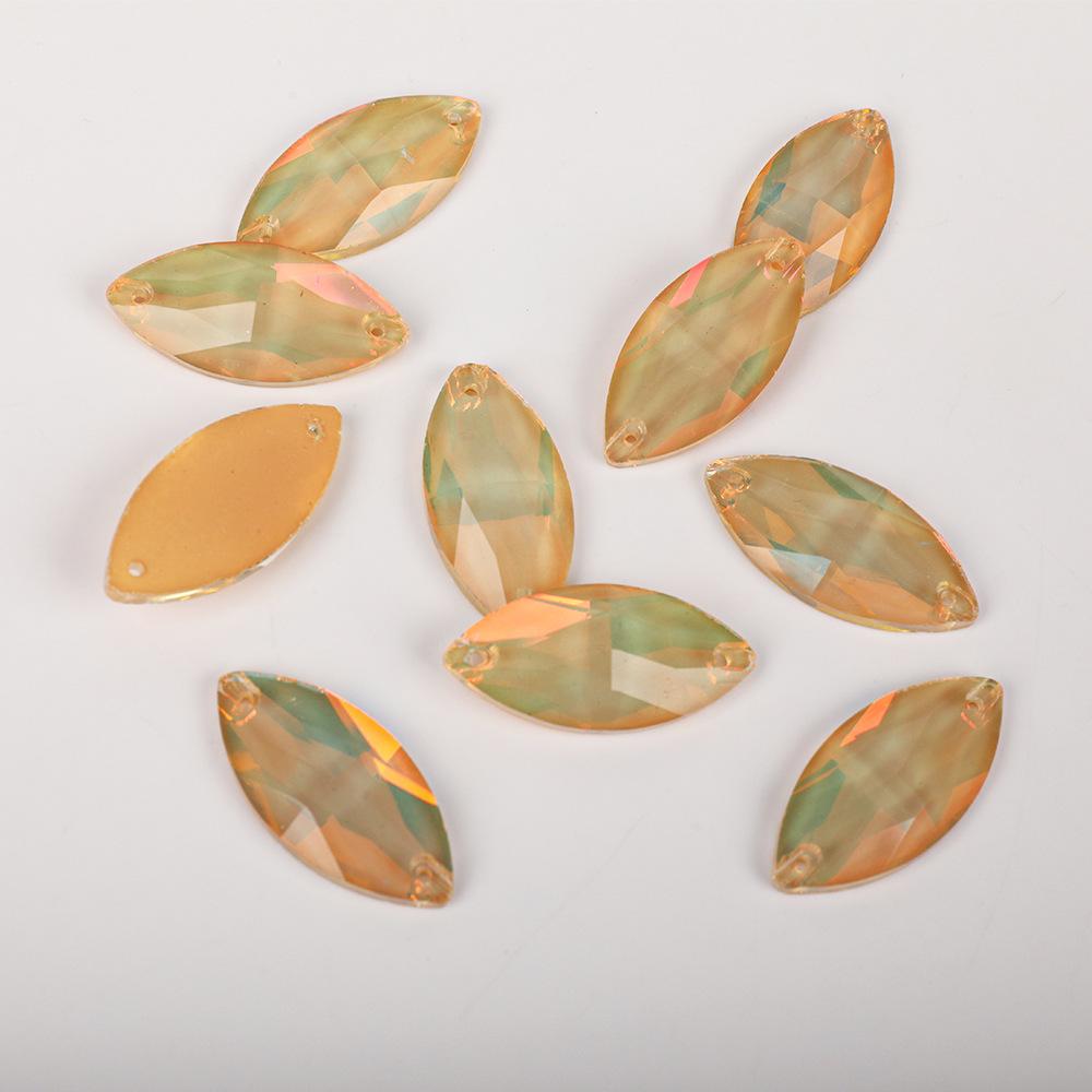 Лошадиный глаз неоновый флуоресцентный мокко протеиновый стеклянный ручной шовный станок, двойное отверстие для страз, плоскодонное сверло Diy аксессуары Материал Упаковка