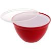 CASUAL PRODUCT Super-Convenient Bowl with Lid, 14cm, RD, for Cooking and Dishwashing, Microwave and Dishwasher Safe, Stackable In the Refrigerator, 14