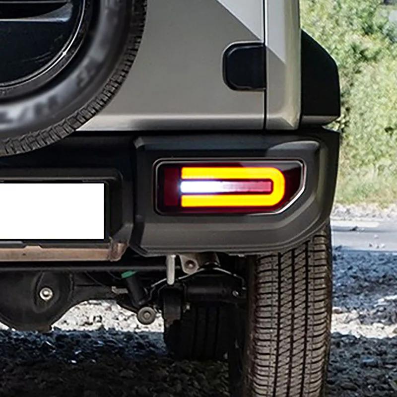 Автомобильный светодиодный задний фонарь в сборе, подходящий для Suzuki Jimny 2019-2024, модифицированные автомобильные аксессуары, задние фонари, стоп-сигнал, указатель поворота