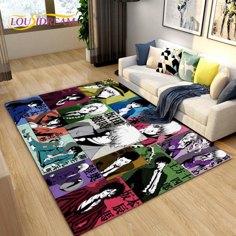 Гинтоки Кагура Гинтама Аниме Ковер, Ковер для гостиной, спальни, дивана, придверный коврик, украшение, детский игровой нескользящий коврик для пола