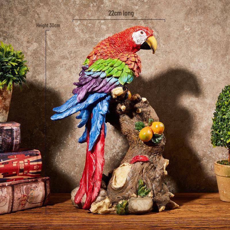 Nordic Parrot Ornaments: Decorative Bird Models for Living Room, Wine Cabinet, or Garden