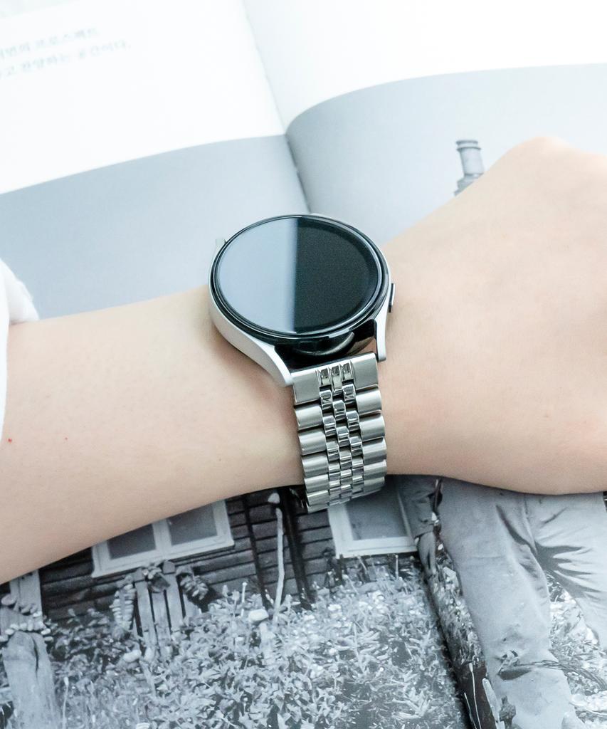 Nuateu [6 Цветов] Металлический Ремешок Jubilee для Galaxy Watch 20/22 мм