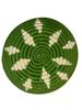 Handmade Moroccan Wicker Tray – Traditional Berber Weaving In Green and White