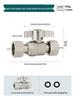 Full Copper Water Heater Union Ball Valve, Male/Female Thread, 6 to 4 Points Large Flow for Wall-Hung Boiler