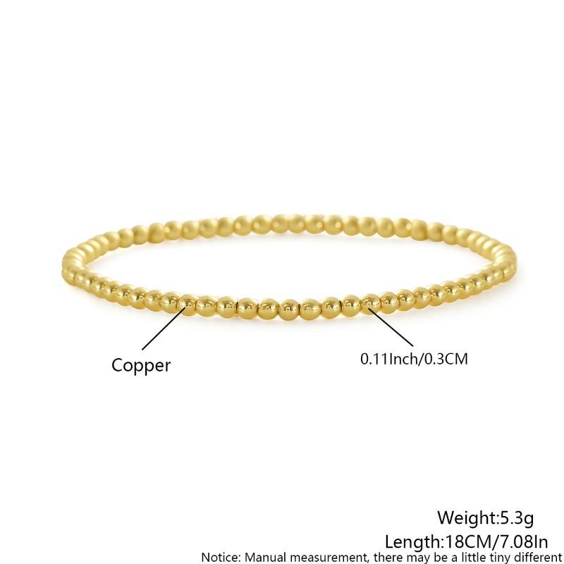 Браслет Meier 18k с медным покрытием, на эластичной нити, с бусинами, имитация жемчуга, многослойный, легко сочетается