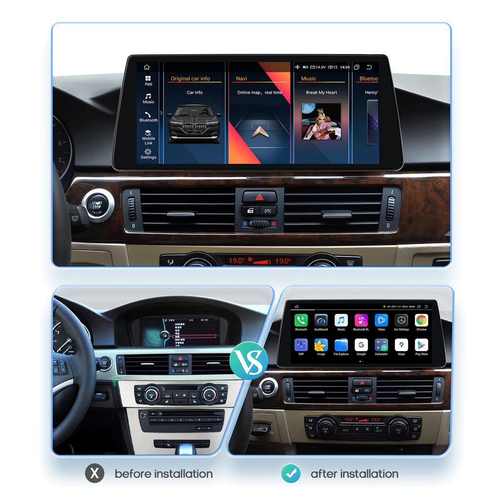 OSSURET Android 13 10,25-дюймовые автомобильные интеллектуальные системы 2 Din Wireless Carplay Android Auto для BMW 3 серии E90 E91 E92 E93(2009-2012)CIC стерео RDS