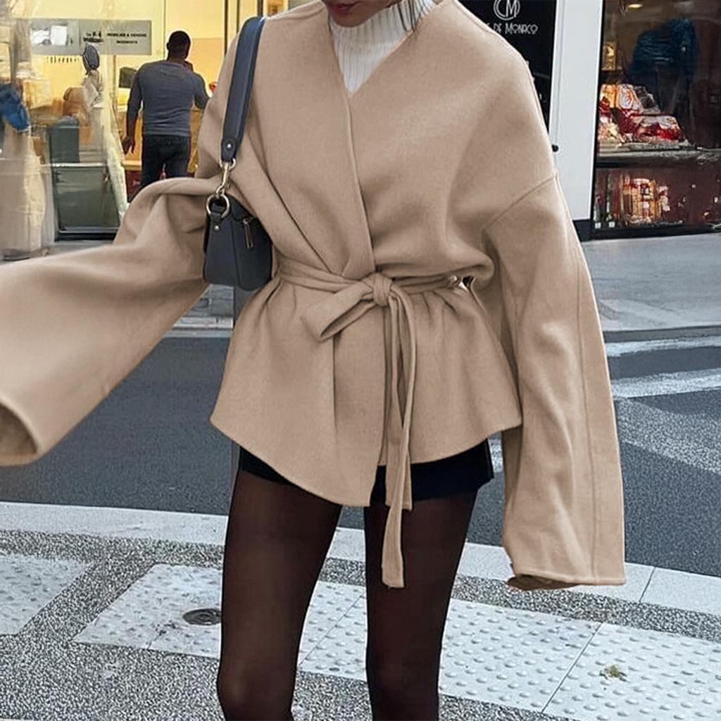 Элегантный блейзер на шнуровке с длинным рукавом Женский Осень/Зима 2025