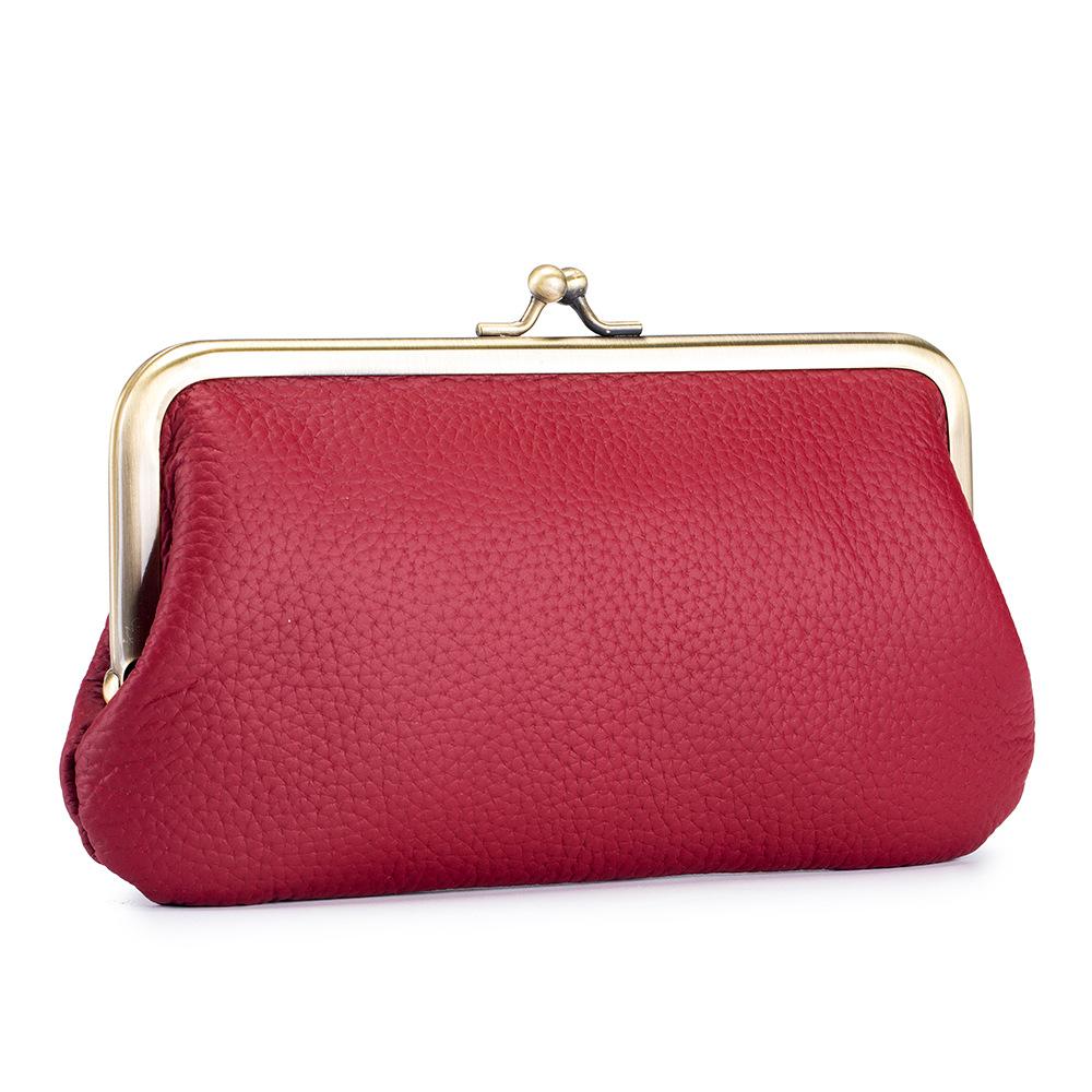 New European and American Clip Bag Hand Grab Bag Female Simple Long Hand Bag Wallet Mouth Gold Storage Bag Large Capacity