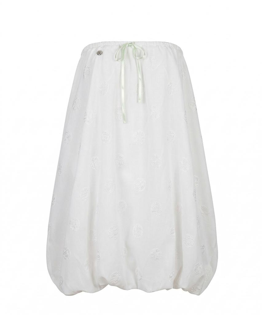 Faike Dot Balloon Multi Skirt_White