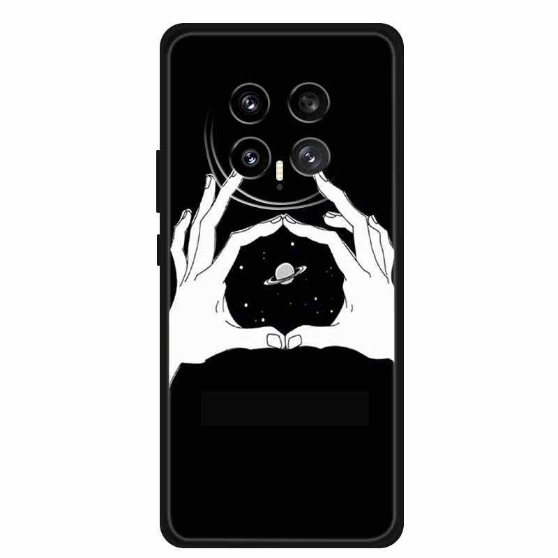 Защитный чехол для мобильного телефона For Honor Magic8 5G, с цветочным рисунком, мягкий, черный силикон, задняя крышка для Honor Magic 8 2025, чехол Funda