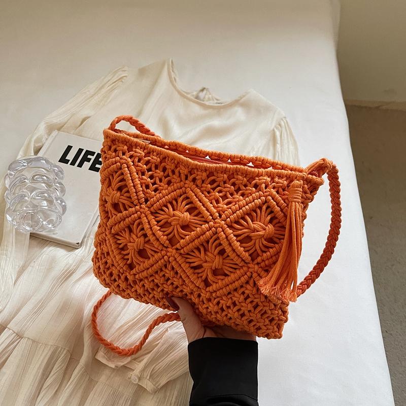 Женская плетеная сумка для мобильного телефона Bohemian Wind Bag, пляжная сумка через плечо для отдыха на море