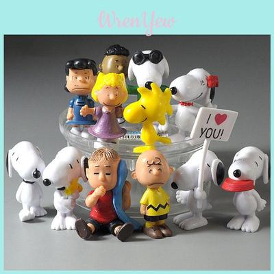 Очаровательный набор из 12 фигурок Peanuts Чарли Браун Снупи Люси Франклин для украшения торта
