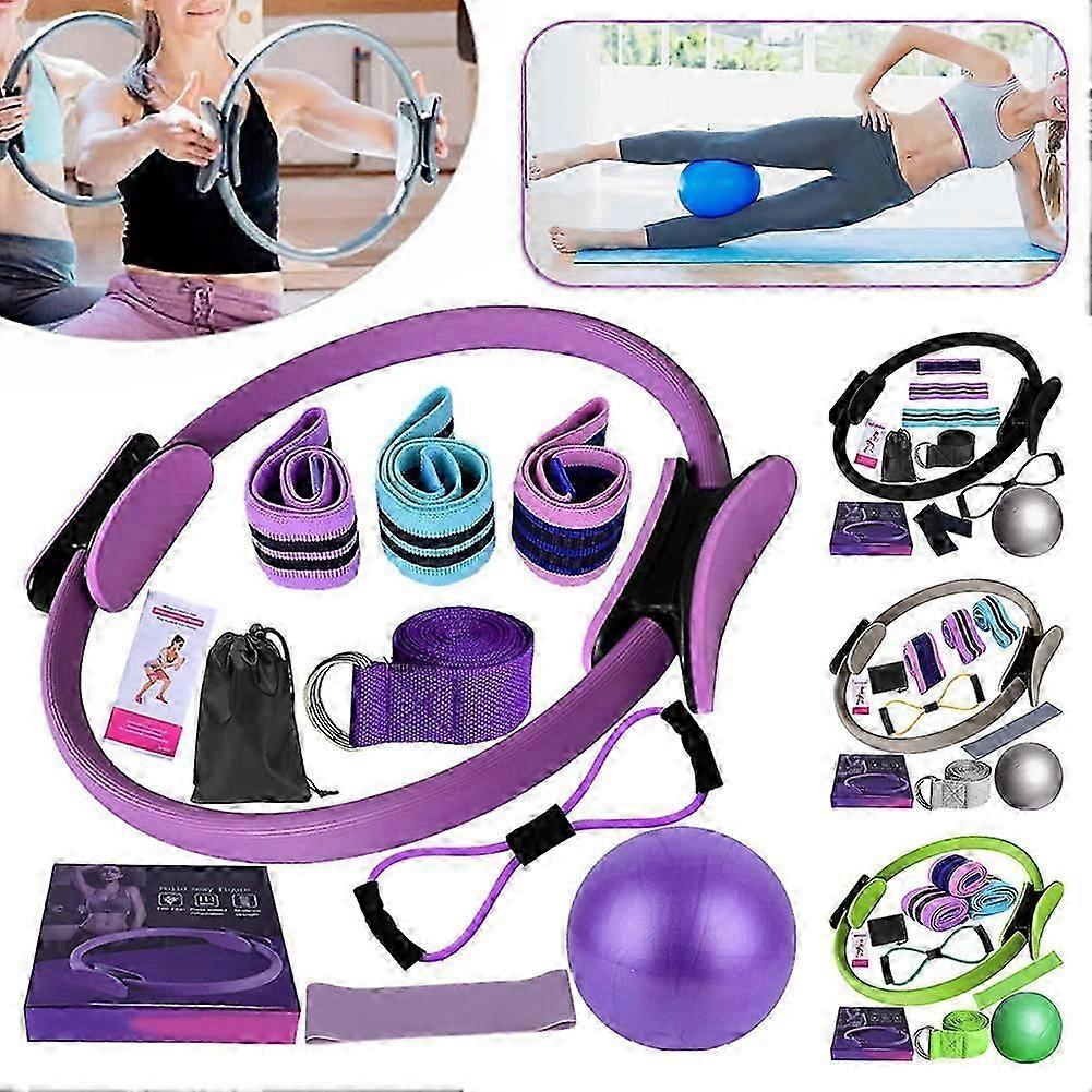 Pilates Kit Pilates Essential Kit for Women Pilates Rings Ball Set Resistance Bands More for Home Workouts