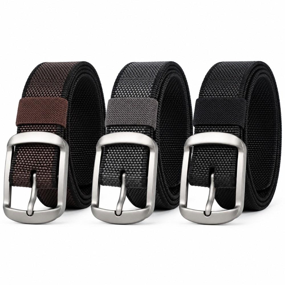 3.5cm Wide Woven Strap Belt 120cm Length Casual Belt For Men Adjustable Waist Belt For Jeans