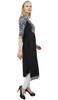 Women's Cotton Designer Kurta Black Tunic Ethnic 3 4 Sleeve Kurta-10