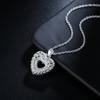 925 Sterling Silver Necklace Hollow Heart Pendant Necklace For Women Jewelry Gifts