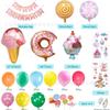 Summer Children'S Birthday Party Decoration Aluminum Film Balloon Candy Ice Cream Donut Candy Balloon Package