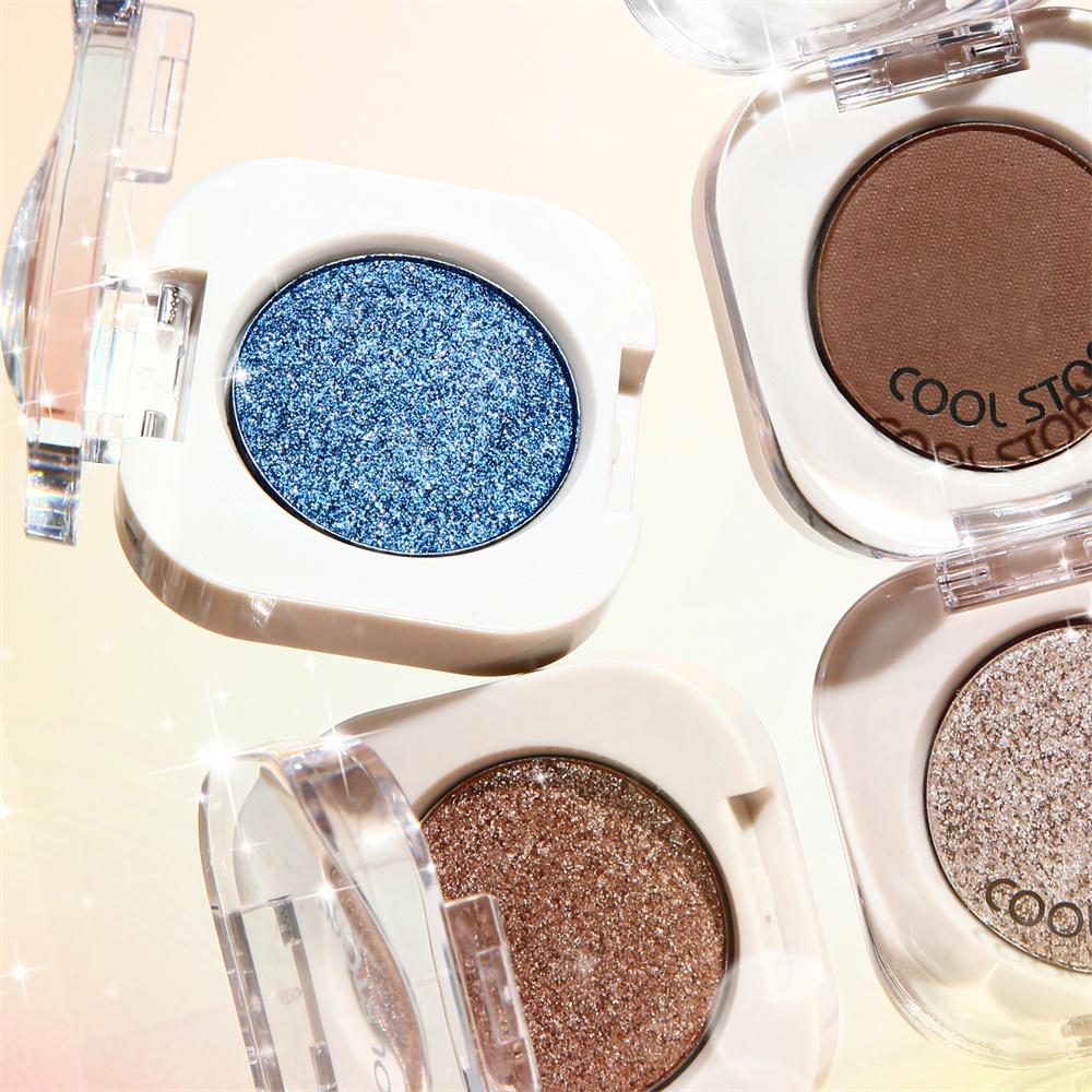 4 Colors Glitter Champagne Eyeshadow Diamond Waterproof Matte Eyeshadow Palette Pearlescent Glitter Shiny Eyes Makeup Cosmetic