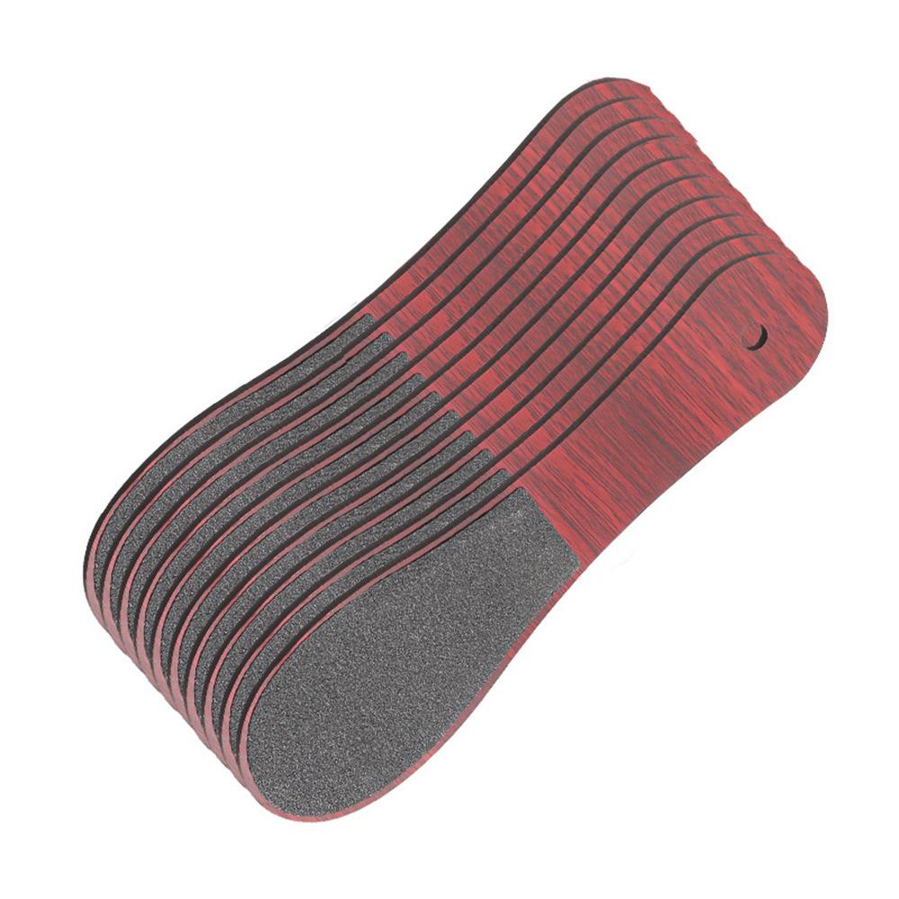 10Pcs Double Sided Wood Foot File with Hanging Hole Waterproof Dead Skin Pedicure Tool Easy To Clean Wet and Dry Use