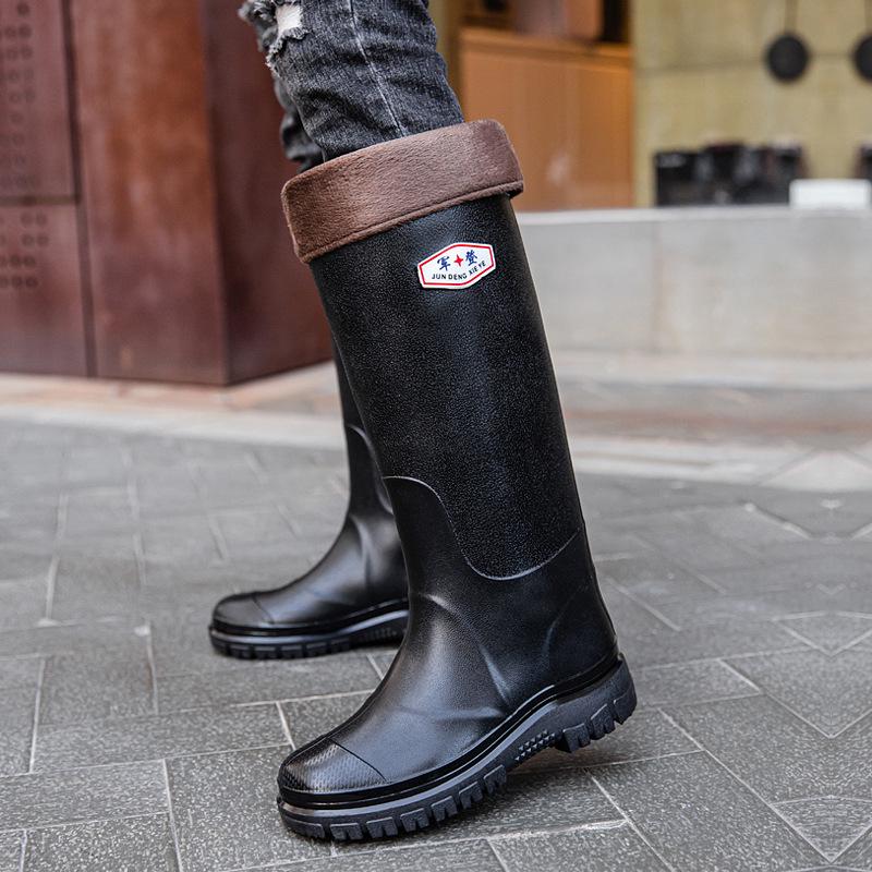 Men's 45CM High Work Rain Boots: Durable, Non-Slip, Waterproof, Thick-Soled for Construction