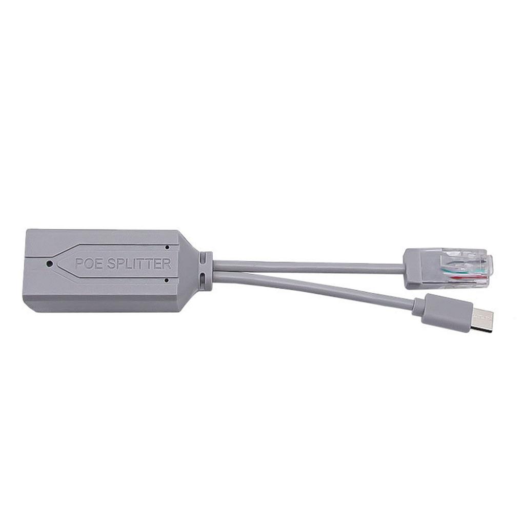 Разветвитель PoE Type C с портом RJ45, портом Type C, 48 В на 5 В 2,4 А, питание 10/100 Мбит/с для устройств без PoE, соответствует IEEE802.3af