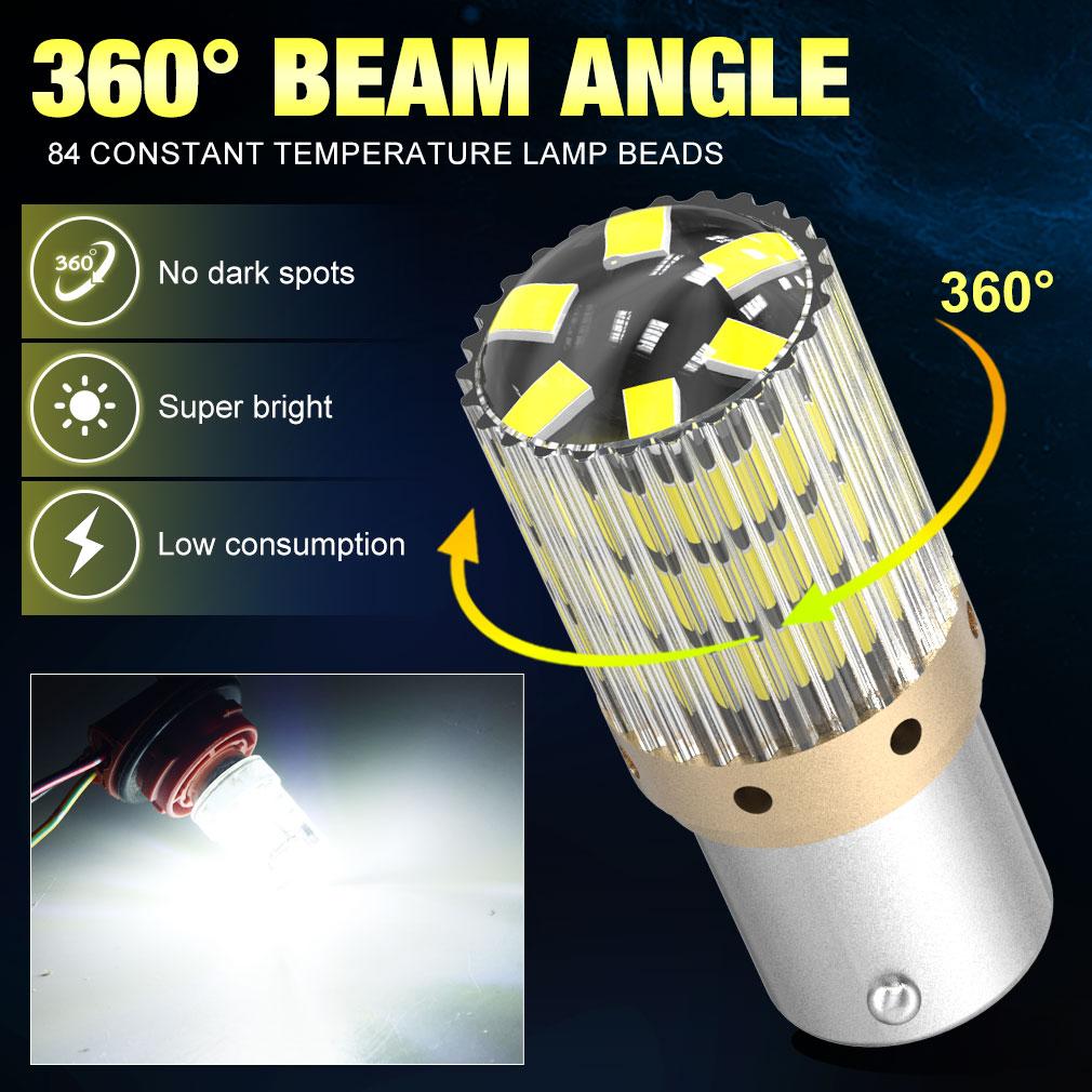 2 шт. 1156 BA15S P21W светодиодные лампы BAU15S PY21W 1157 BAY15D P21/5W светодиодные лампы T20 7443 W21/5W 7440 W21W WY21W 12V белый красный янтарный автомобильный свет указатель поворота авто