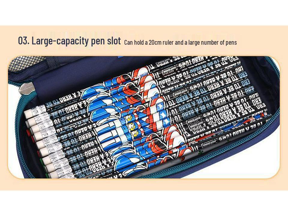 Большой пенал в корейском стиле для студентов - Простой дизайн