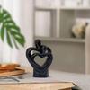 Passionate Romantic Couple Ceramic Statue for Home Decor (Pack of 1, Black)