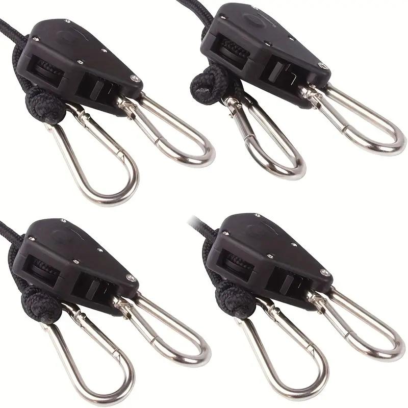 2/4pcs Adjustable Camping Wind Rope Pulley Tie Downs Mountaineering Buckles for Outdoor Tents and Canopies Camping Equipment