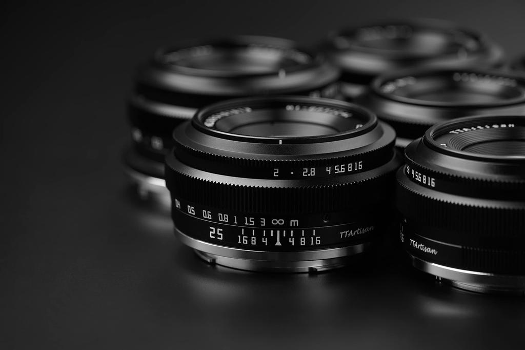 TTArtisan 25mm C Micro Four Thirds Lens Black Masterpiece Optics Year Warranty F/2 (2 Included) ()