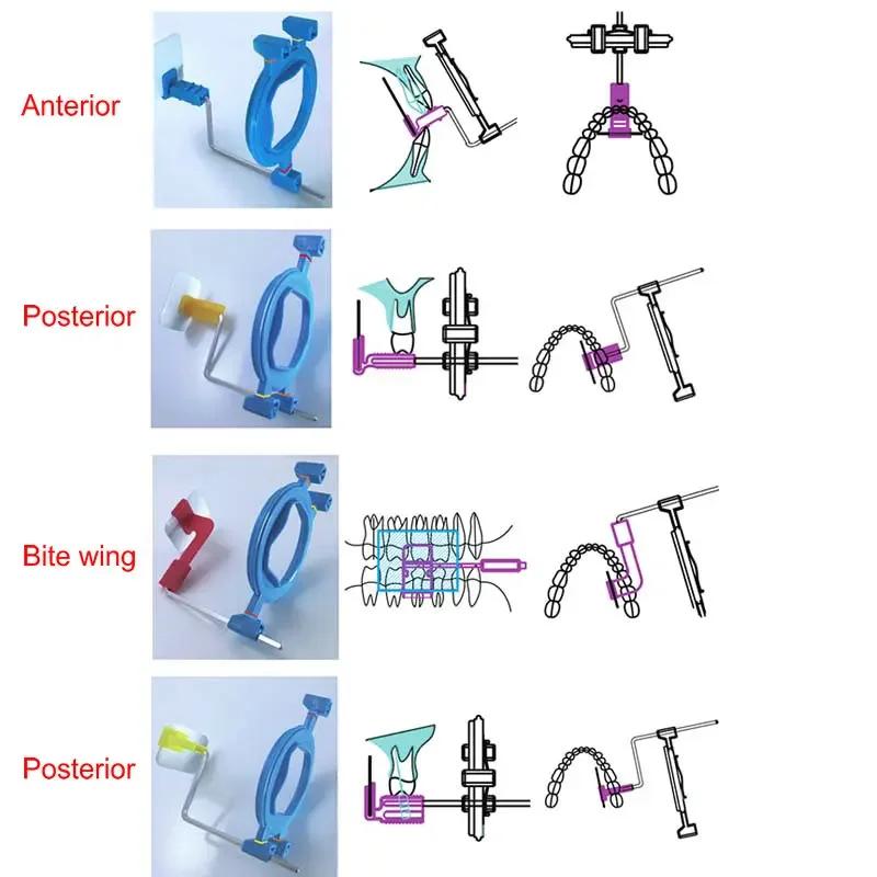 1 Set Dental X-Ray Film Fixed Bracket X Ray Sensor Positioner Holder Complete Film Positioning System For Senor Type 2.0