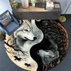 Круглый ковер с мультяшным принтом, ковер для гостиной, спальни, дивана, игровой комнаты, декор, нескользящий коврик для пола