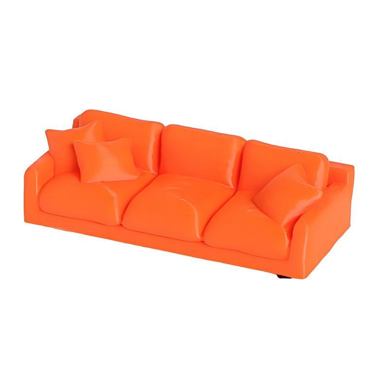 Miniature Simulation Sofa for Dollhouse Living Room 1 12 Scale Furniture Model Ornament for Kids DIY Decor Gifts