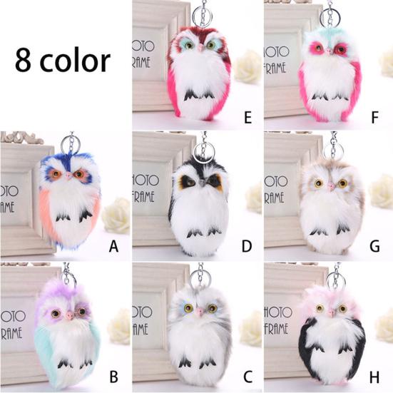 Сумочка автомобильные брелоки брелок сова кулон помпон пушистая сумка подарок