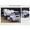 1/40 Scale Diecast Alloy Electric Mixer Car Model Metal Heavy Cement Mixe Truck Vehicles Car Model Sound and Light Childrens Toys Gift