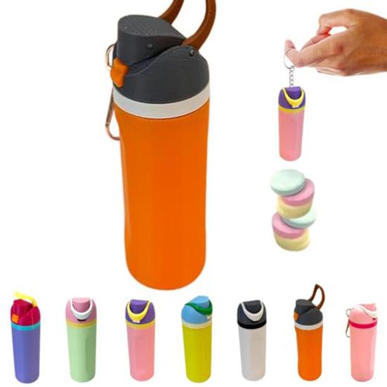 Keychain Lip Balm Stand Holder Multi-Functional Clip for Cotton Swabs Trinkets 3D Printed Lightweight Design Portable Keyring