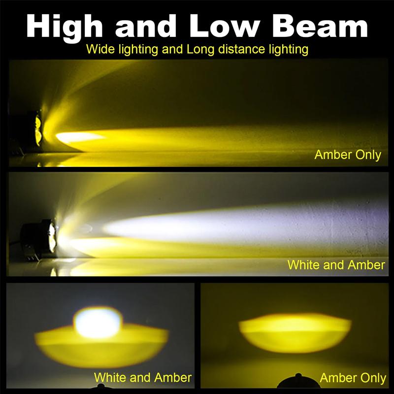 Motorcycle Led Work Light 12V 24V For Car Yellow Fog Lamp 4x4 Off Road Tractors Driving Light White Square Off-Road Use