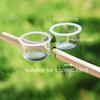 Bird Perch Stand Transparent Bird Cage Feeder With Clip Non-slip Parrot Food Bowl Plastic Wear-resistant Feeder Cup Parrot