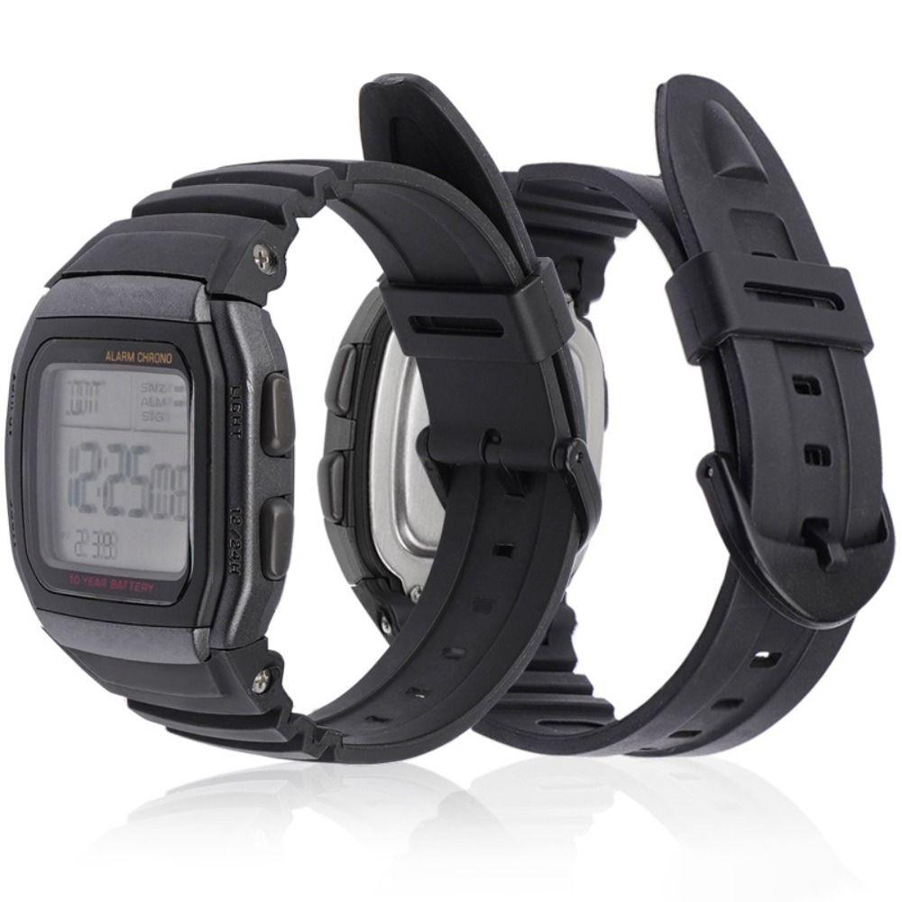 Men Women Silicone Watch WristBand Sports Soft Watchband for C-asio W-96H Watch Accessories